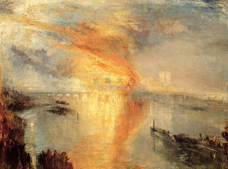 The Burning of the Houses of Parliament - 约瑟夫·玛罗德·威廉·透纳